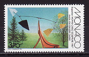 Монако, 1987, Выставка скульптур, Монте-Карло, 1 марка